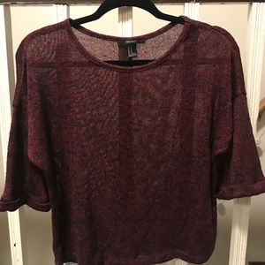 Forever 21 maroon knit top